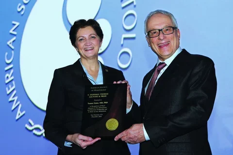 dr tomas ganz received 2014 e donnall thomas award