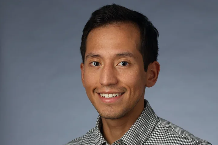 Young man with dark eyes and olive complexion