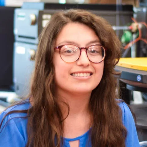 Young woman wearing glasses