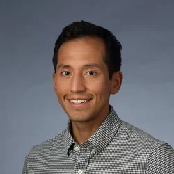 Young man with dark eyes and olive complexion
