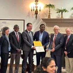 STAR Award ceremony, Tomas Ganz receiving a plaque from the STAR leadership group